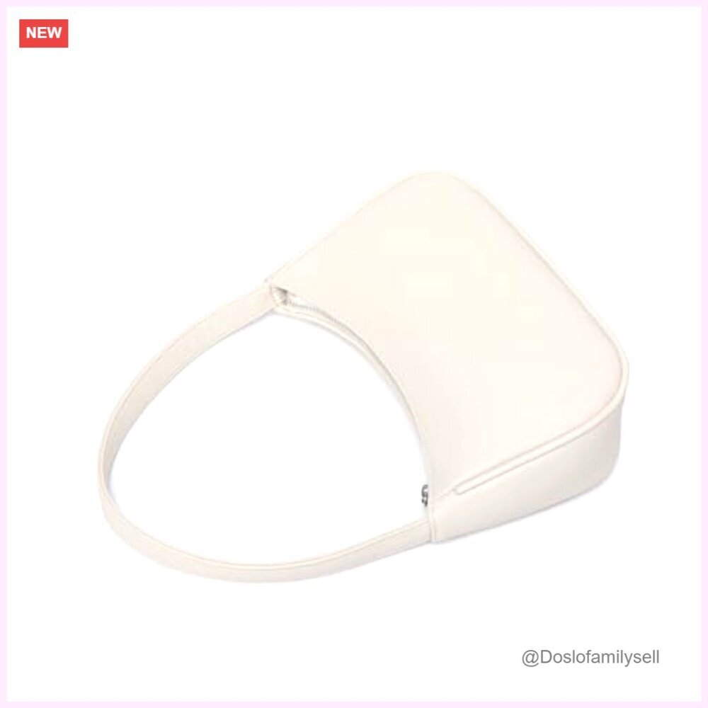Lightweight PU Shoulder Bag Compact Zipper Closure Practical Everyday Purse - Picture 7 of 7